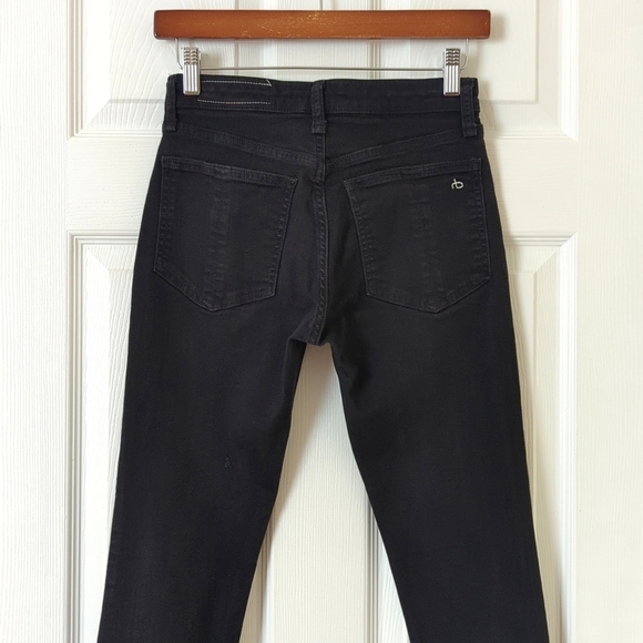 Rag & Bone Cate Classic Mid Rise Ankle Length Skinny Jeans No Fade Black 25 - Picture 5 of 15